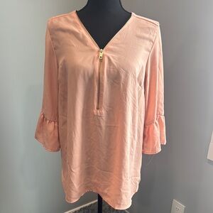 Wishful Park Pink Cuffed Sleeve Blouse